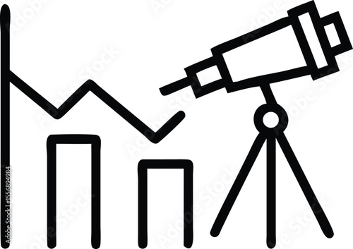 Economy Forecast Telescope And Chart