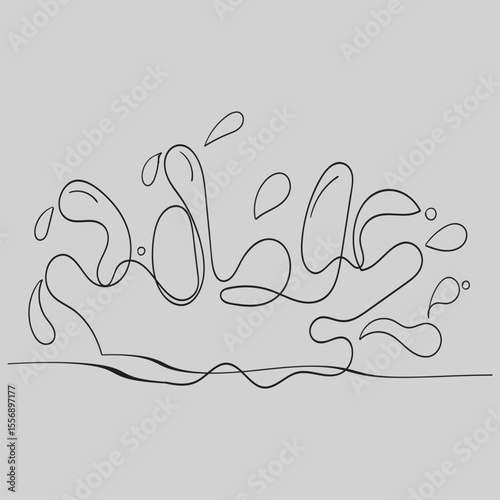 Continuous line drawing of drop. Water drops line icon. One line drawing background. Vector illustration. Water drop Continuous line icon