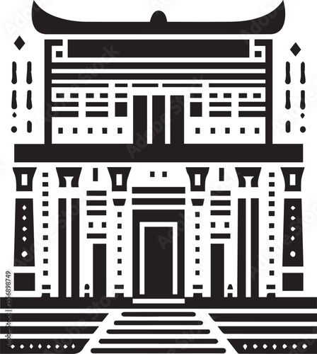 Ancient Temple Illustration