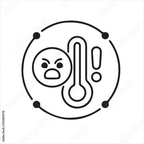 stress level icon in line design 
