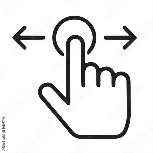 hand cursor icon vector