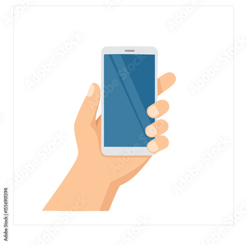 Hand holding smartphone mobile phone technology device