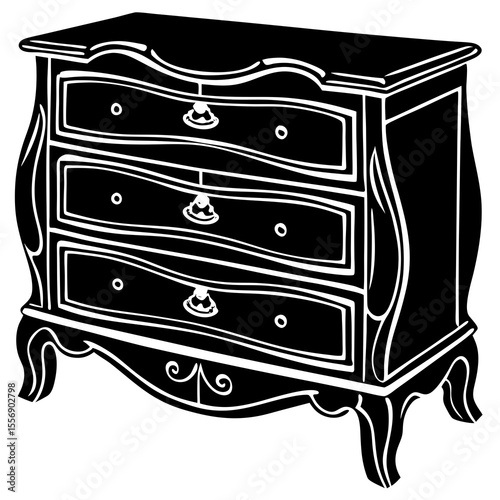 chest of drawers vector illustration