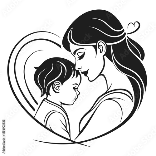 Mothers love silhouette