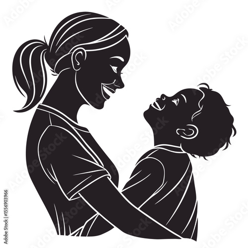 Mothers love silhouette