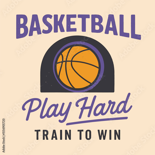 Basketball vector sketch graphics, throwing ball into net sports print, athletic t-shirt design, action sports artwork