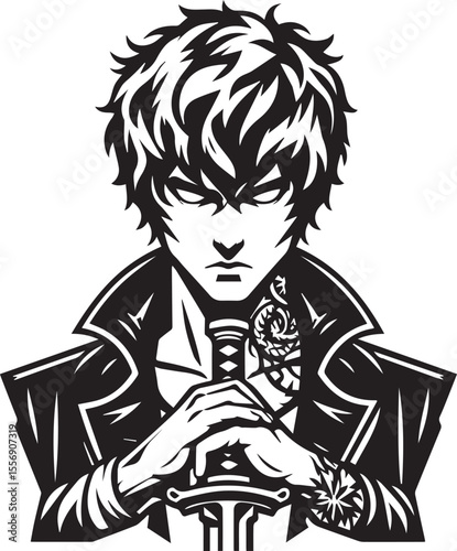 Dark Anime Swordsman