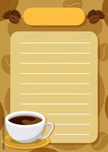 Coffee Lover's Journal Lined Template for Notes, Ideas, and Daily Thoughts