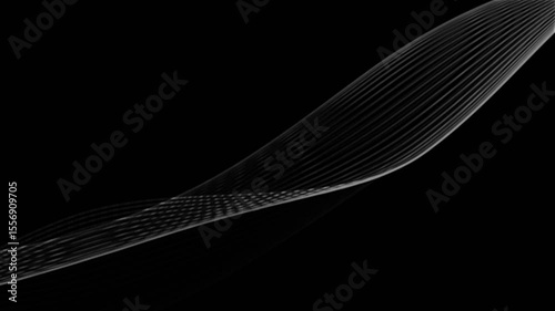 Spectrum waves white line color on black background