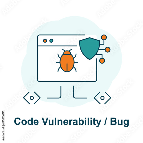 Debug Icon, Bug in Software, IT Glitch, Software Bug Fix, Vulnerability Monitor, Code Security Flaw, Programming Defect, Software QA Icon, App Debugging Tool, Error Symbol