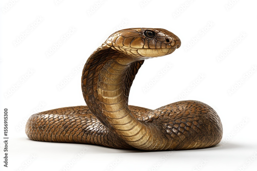 Fototapeta premium King Cobra showcasing its impressive size and unique features in a natural habitat known for diverse wildlife and challenging terrains