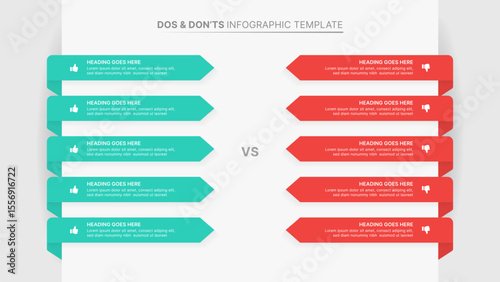 Dos and Don’ts Comparison Infographic Design Template