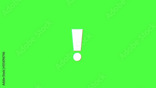 exclamation marks, stop motion animation on a transparent background. Comic animated exclamation point.