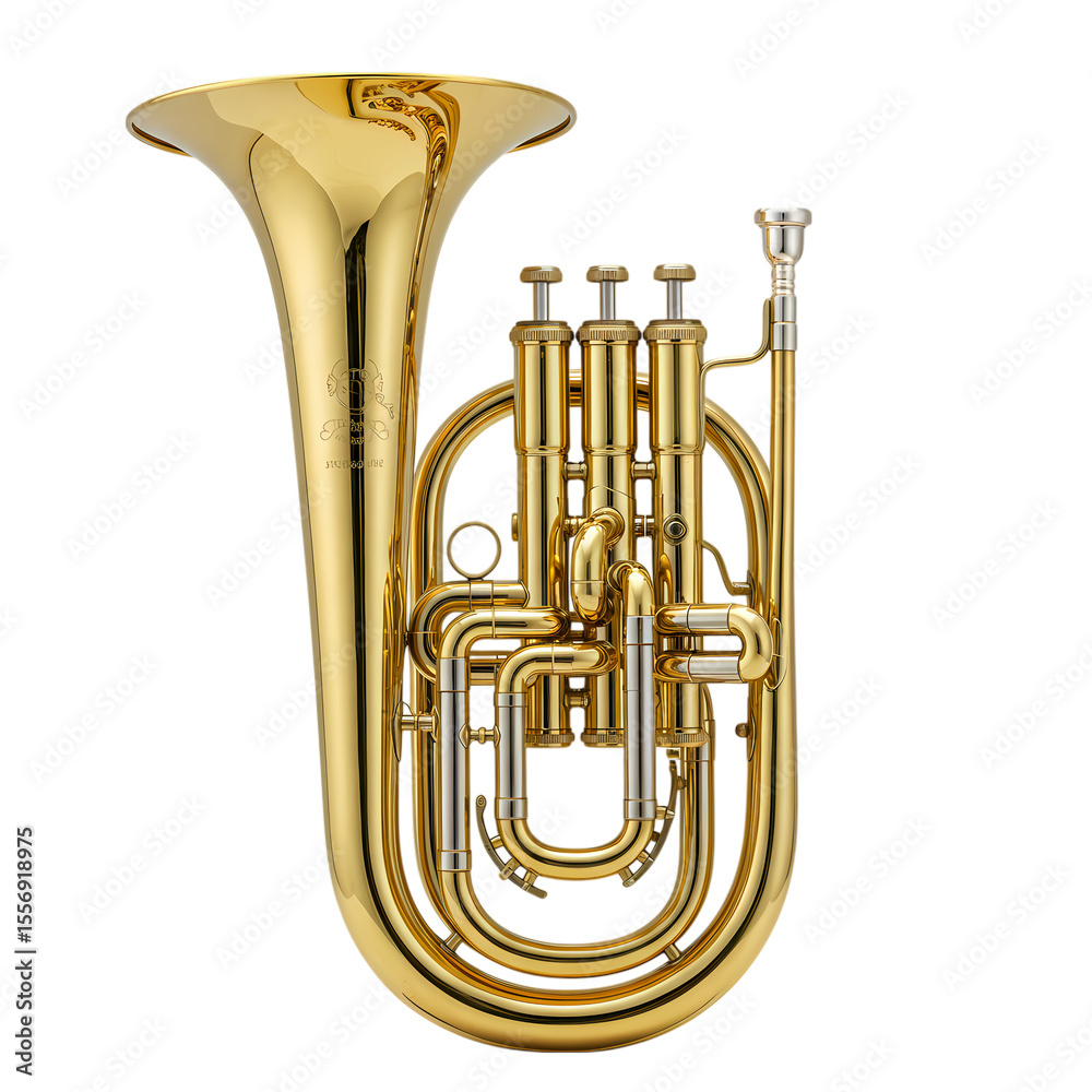 Fototapeta premium Euphonium: A Brass Instrument Close-Up