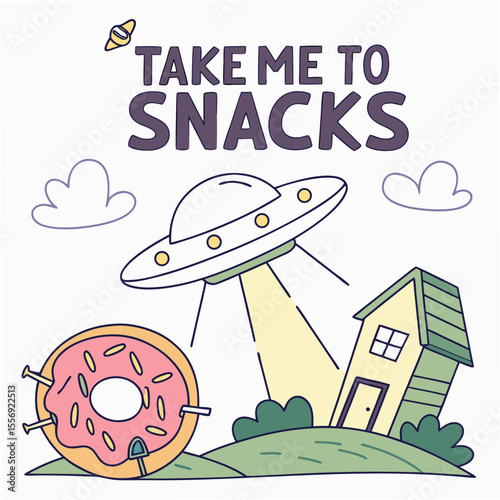 U F O Abducting Donut Near House abduction beam