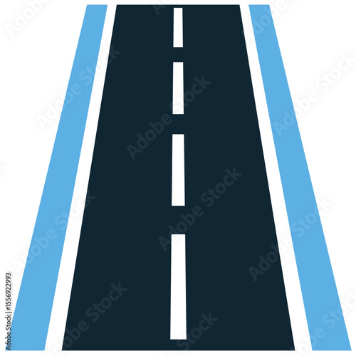 Road icon vector, representing transportation, journeys, and infrastructure. Perfect for navigation apps, travel blogs, urban planning, and connecting pathways.