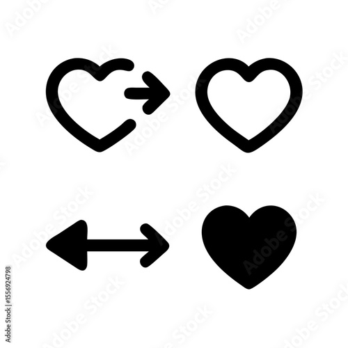 Cupid Arrow Piercing Heart Symbol love romance
