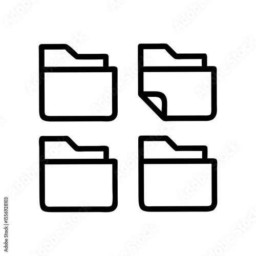 Folder Set White Background folder icon file icon