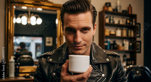 Gaya Klasik Pria Temanggung: Menampilkan produk perawatan rambut.