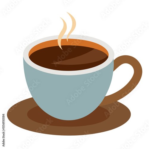 cup of hot coffee with steam