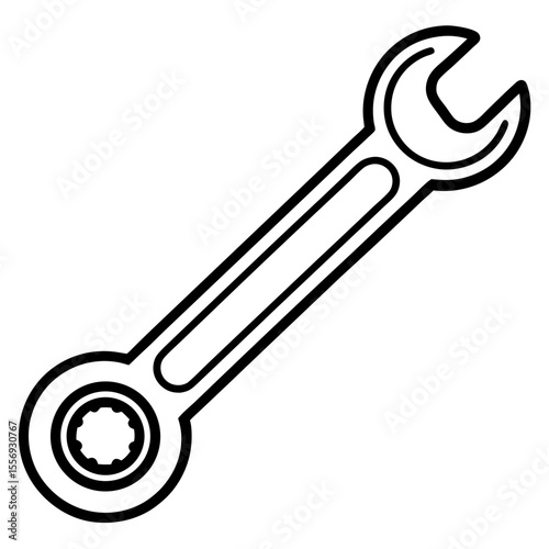 Spanner Tool Art Vector