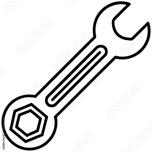 Spanner Tool Art Vector