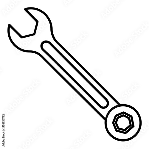 Spanner Tool Art Vector