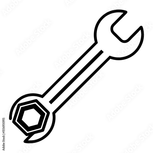 Spanner Tool Art Vector