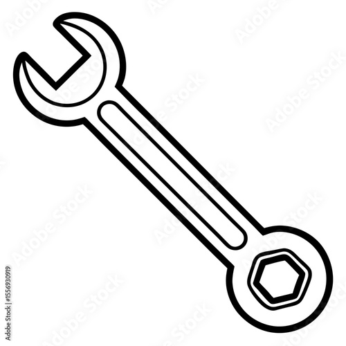 Spanner Tool Art Vector