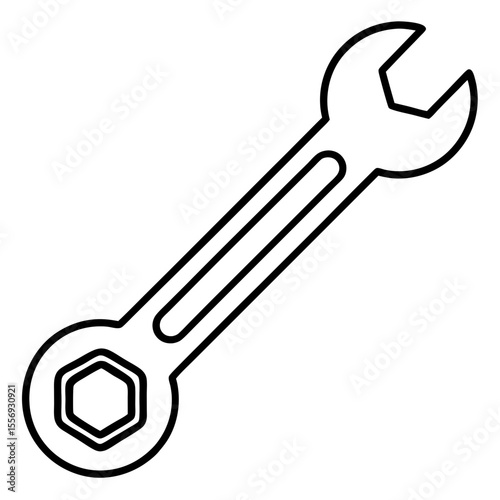 Spanner Tool Art Vector