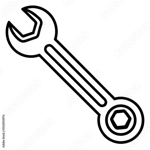 Spanner Tool Art Vector