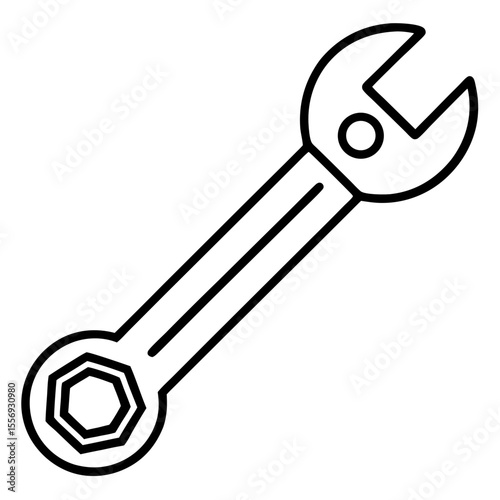Spanner Tool Art Vector
