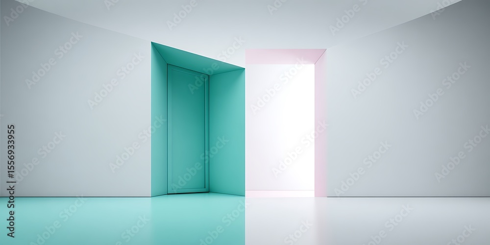 custom made wallpaper toronto digitalOpen door reveals glowing light future