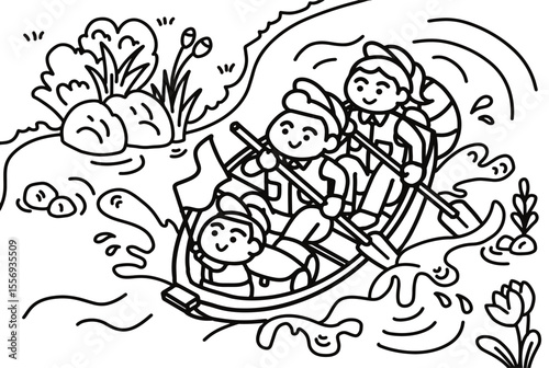  The family went boating together 