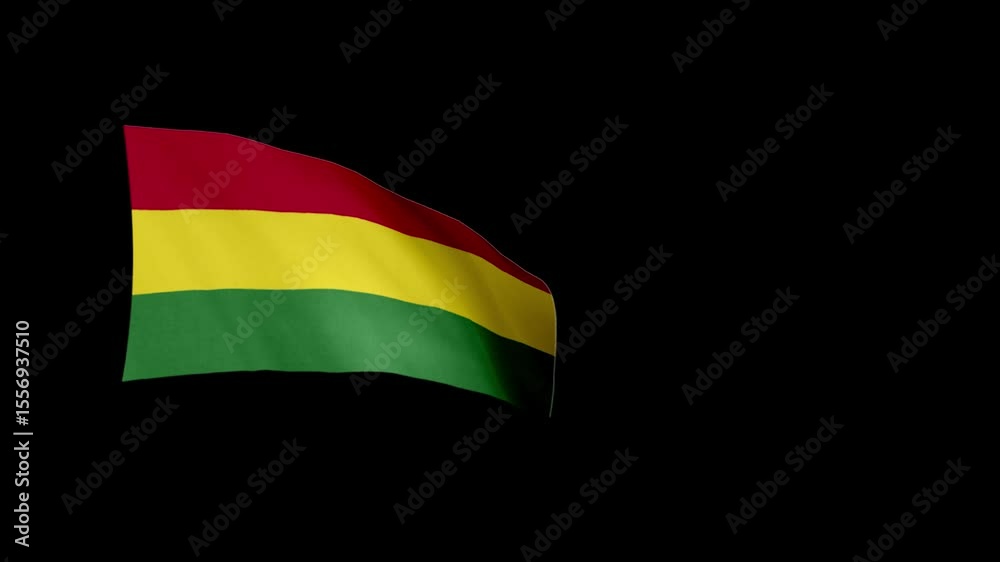 BOLIVIA flag. BOLIVIA flag video. Flag of BOLIVIA Waving in the wind, video, mp4, waving in the Sky, Green screen flag, national flag of the country.