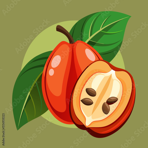 illustration of two apples