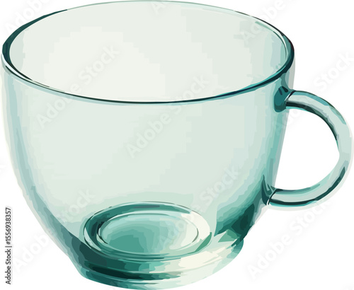 transparent glass cup
