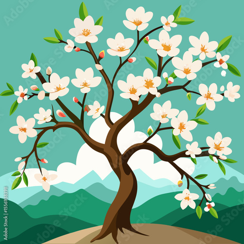 spring tree with flowers