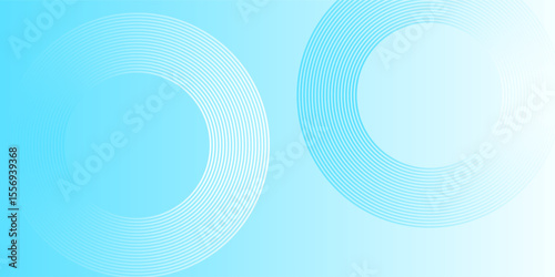 blue background with white circle rings in faded distressed vintage grunge texture design, old geometric pattern paper