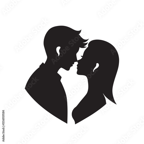 Lovers Kissing In Artistic Scene
