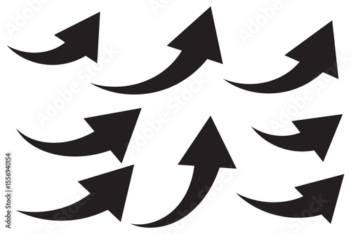 Curve arrow icon. arrow icon for your web site design, logo, app, UI. arrow indicated the direction symbol. curved arrow sign. Black rounded arrow. Vector illustration