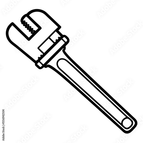 Pipe Wrench Vector Art