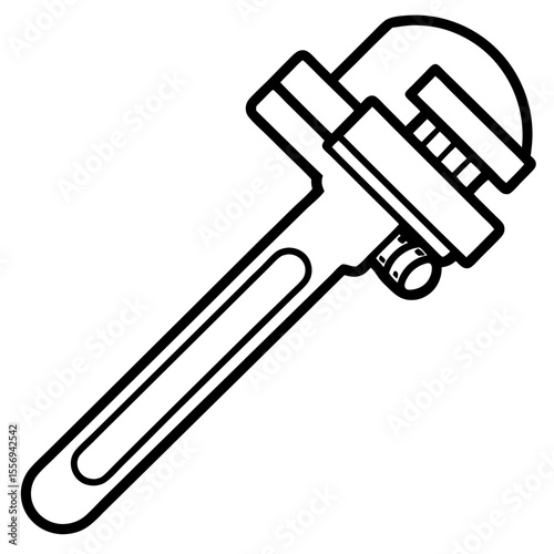 Pipe Wrench Vector Art