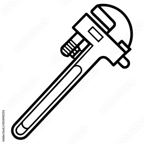 Pipe Wrench Vector Art