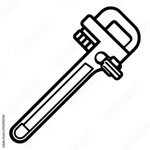 Pipe Wrench Vector Art