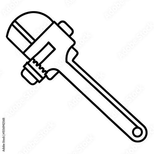 Pipe Wrench Vector Art