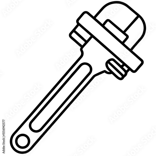 Pipe Wrench Vector Art