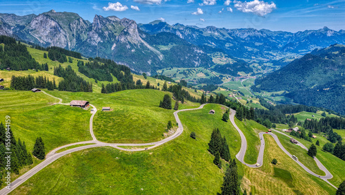 Jaunpass, Schweiz, Luftaufnahme, Juni 2025
