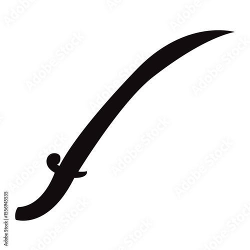 Sword vector silhouette , clip art, and symbol. Shilhouette of sword concept and simple design