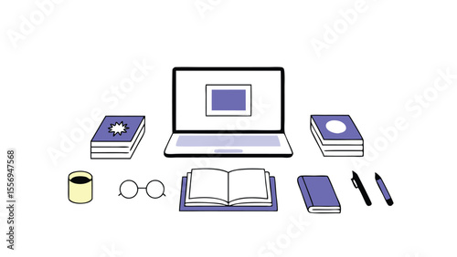 generate-an-isometric-illustration-of-a-student-s-.eps